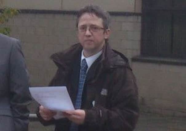 Greig Woods leaving Airdrie Sheriff Court. Picture: Alex Dowdalls
