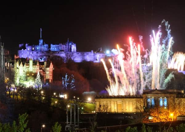 Fireworks over Edinburgh Castle. Picture: Jane Barlow