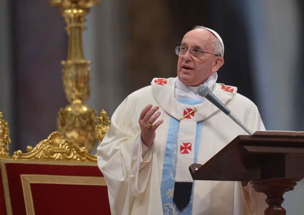 Pope Francis leads mass at St Peter's Basilica. Picture: Getty