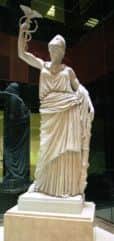 The statue of Greek goddess Athena