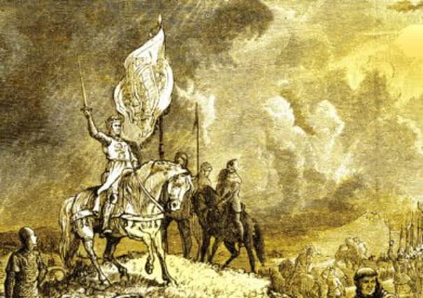 A 19th century engraving of Robert the Bruce addressing troops before the Battle of Bannockburn in 1314. Picture: Contributed