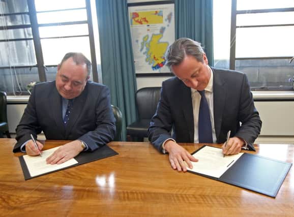In October 2012 Messrs Salmond and Cameron signed to make the referendum a reality. Picture: PA