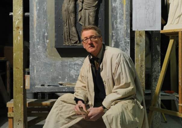 Sculptor Sandy Stoddart in his studio in Paisley. Picture: Robert Perry