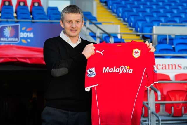 New Cardiff City boss Ole Gunnar Solskjaer is unveiled. Picture: Getty