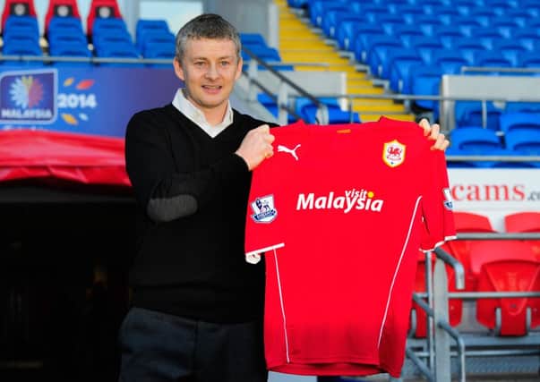 New Cardiff City boss Ole Gunnar Solskjaer is unveiled. Picture: Getty