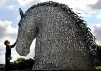 A miniature model of the Kelpies by Andy Scott. Picture: Jane Barlow