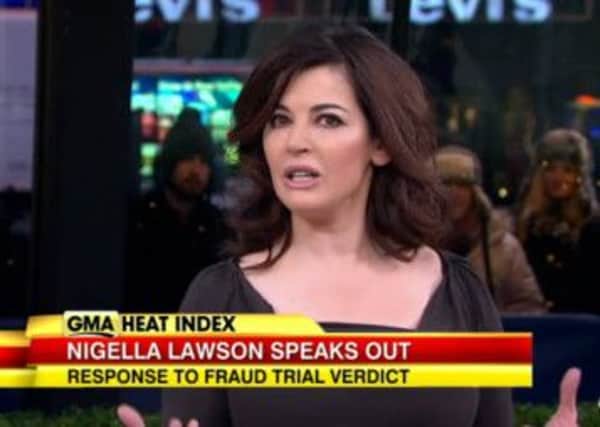 Nigella Lawson attempted to win over US television audiences yesterday. Picture: Contributed