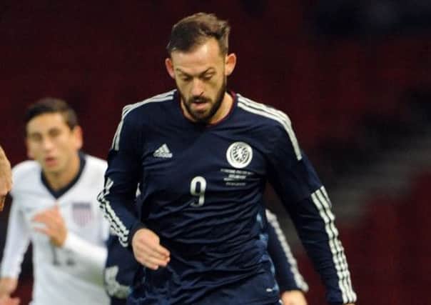 Steven Fletcher in action for Scotland. Picture: Ian Rutherford
