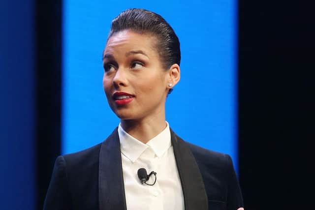 Alicia Keys speaks at the BlackBerry 10 launch event in Janaury last year. Picture: Getty