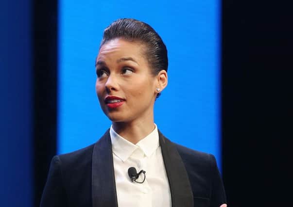 Alicia Keys speaks at the BlackBerry 10 launch event in Janaury last year. Picture: Getty