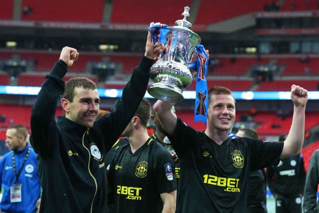 James McArthur, left, and former team-mate James McCarthy. Picture: Getty
