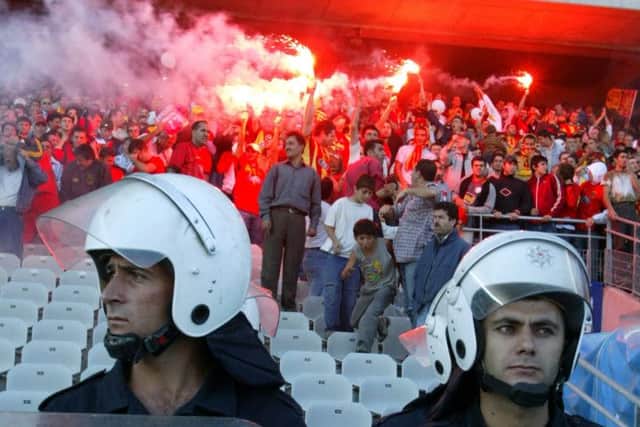 Galatasaray have threatened to pull out of the upcoming tournament. Pictured are fans of the Turkish club.  Picture: AP