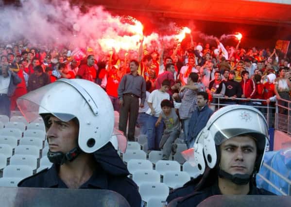 Galatasaray have threatened to pull out of the upcoming tournament. Pictured are fans of the Turkish club.  Picture: AP