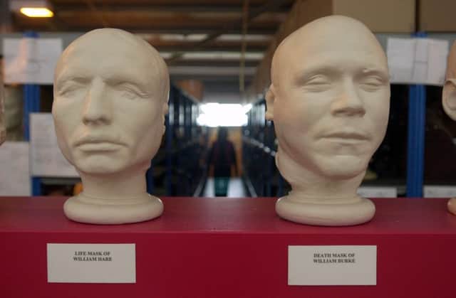 The death masks of notorious Edinburgh grave robbers Burke & Hare. Picture: Rob McDougall