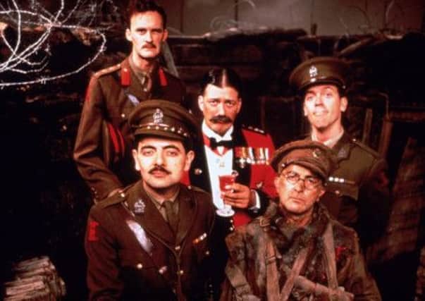 Sir Tony Robinson with his co-stars in Blackadder Goes Forth. Picture: BBC