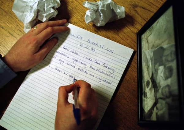Take control of the way you mark your exit by writing a will. Picture: TSPL