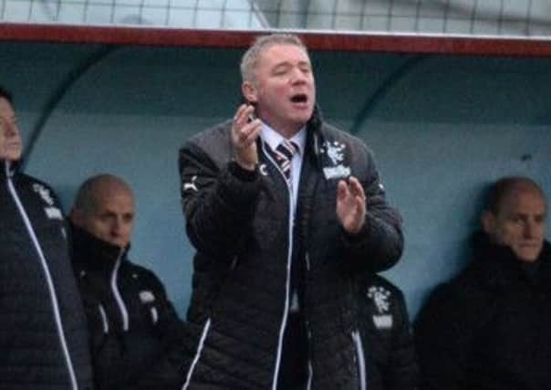 Ally McCoist on the sideline during his side's 2-0 win. Picture: SNS
