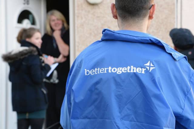 Campaigners go door-to-door with their message. Picture: Getty