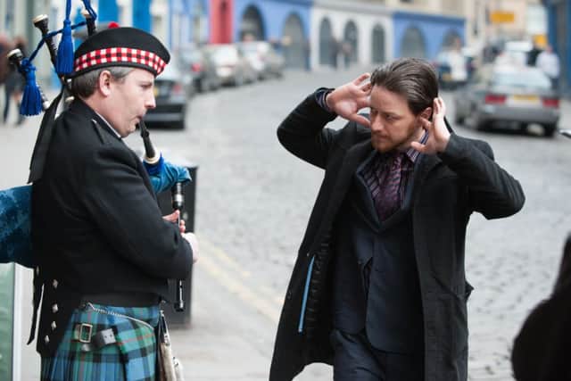 James McAvoy, right, in Filth. Picture: Contributed