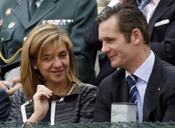 Princess Cristina with her husband Inaki Urdangarin. Picture: Reuters