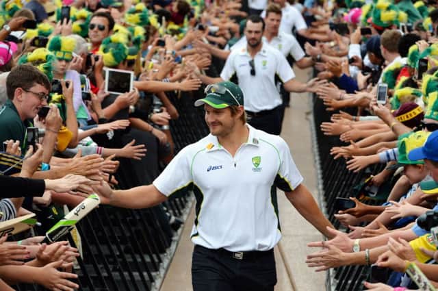 Shane Watson takes the plaudits of the fans as he walks to the ceremony. Picture: Getty
