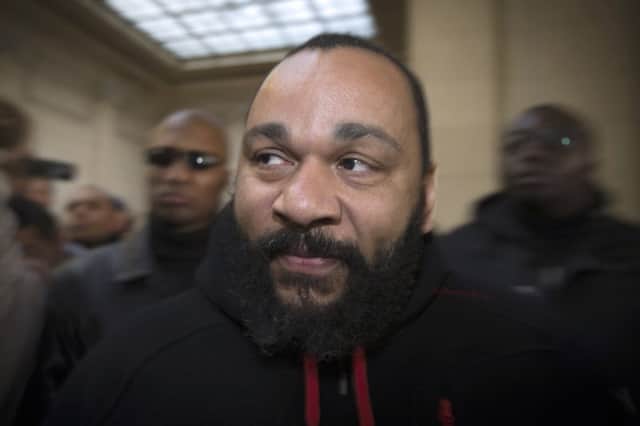 Dieudonne Mbala Mbala arrives in court in Paris last month. Picture: Joel Saget/AFP/Getty Images