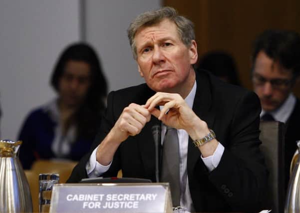 Kenny MacAskill, Cabinet Secretary for Justice gives evidence to the Justice Committee. Picture: PA