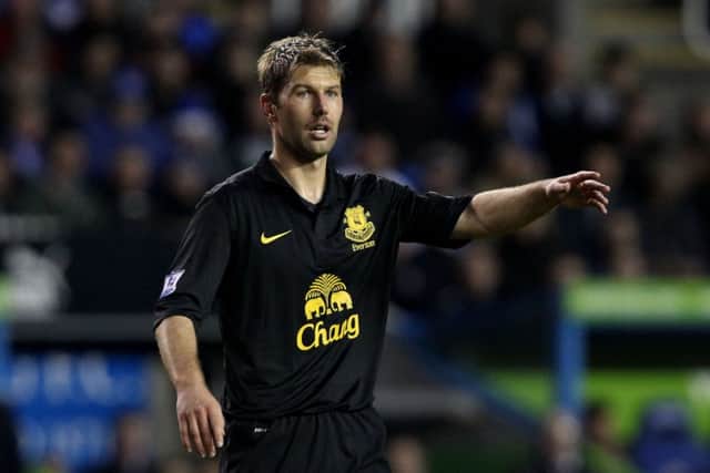 Former German international Thomas Hitzlsperger, seen here playing for Everton, has announced he is gay. Picture: Getty