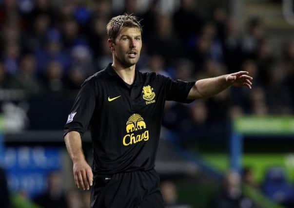 Former German international Thomas Hitzlsperger, seen here playing for Everton, has announced he is gay. Picture: Getty