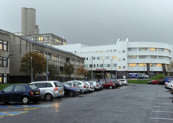 Dundee's Ninewells Hospital, where a cyclist has died after a collision with a coach. Picture: TSPL