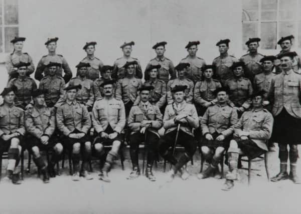 Lt Col John Stewart with members of the 2nd Battalion Black Watch in Egypt in 1918. Picture: Hemedia