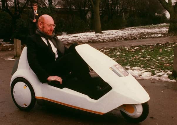 On this day in 1985, Sir Clive Sinclair unveiled his C5 tricycle  which somehow never quite managed to replace the car. Picture: PA