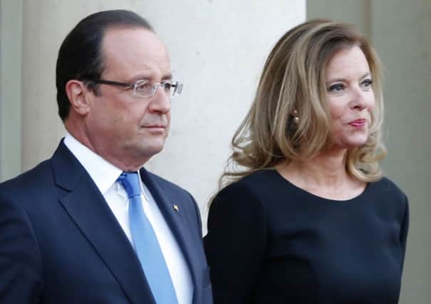 French president Francois Hollande and his partner Valerie Trierweiler. Picture: AP