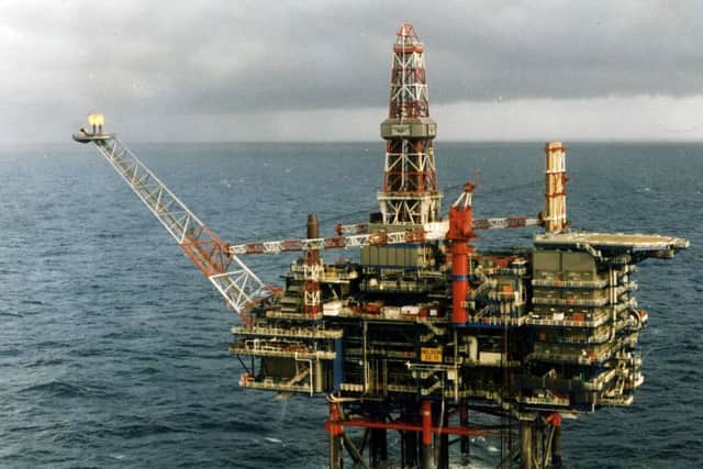 A North Sea oil rig. Picture: TSPL