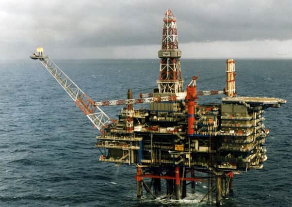 A North Sea oil rig. Picture: TSPL