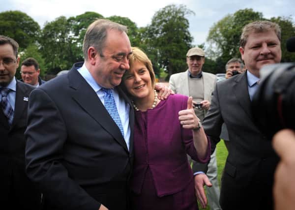 SNP leader Alex Salmond and deputy Nicola Sturgeon after the 2011 election. Picture: Jane Barlow