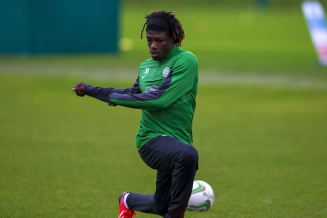 Mo Bangura in training with Celtic. Picture: SNS