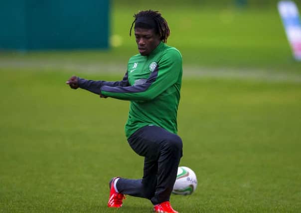 Mo Bangura in training with Celtic. Picture: SNS