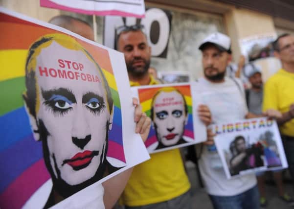 A 'Pride House' will be set up at Glasgow 2014 - in stark contrast to Russia's attitudes to gay rights. Picture: Getty