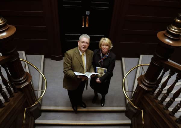 Former Chief Exec of Historic Scotland, Ruth Parsons, alongside Mike Russell. Picture: Donald MacLeod