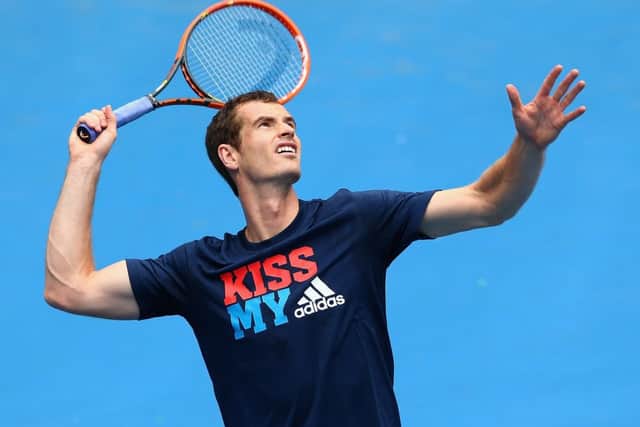 Andy Murray trains ahead of the Australian Open. Picture: Getty