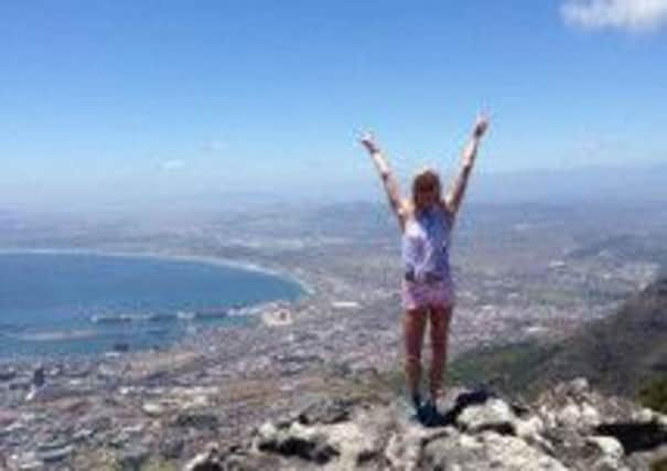 Lynsey Sharp is feeling on top of the world up on Table Mountain