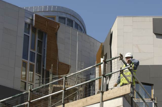 David Black points to expensive maintenance on the Holyrood building. Picture: Phil Wilkinson