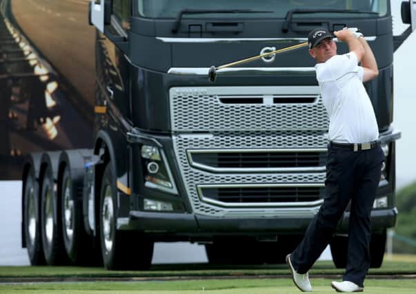 Thomas Bjorn at the 18th during the Volvo Golf Champions. Picture: Getty