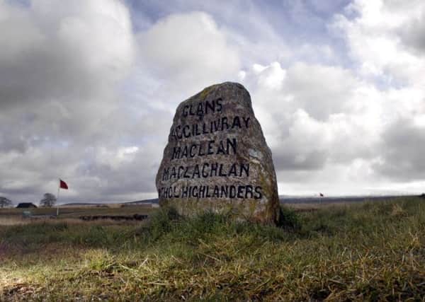 A marker at the Culloden battlefield site. Picture: TSPL