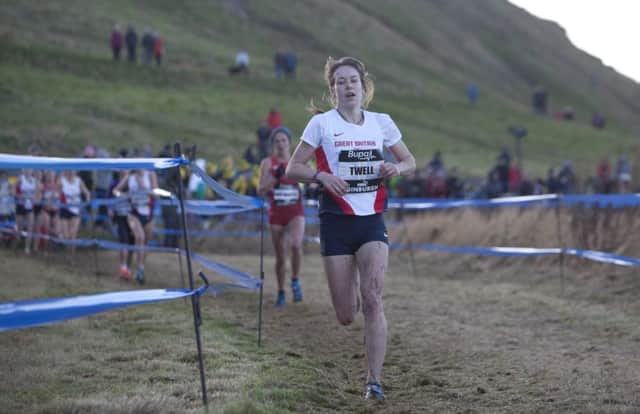 Stephanie Twell finishes sixth in the Great Edinburgh XC at the weekend. Picture: Toby Williams
