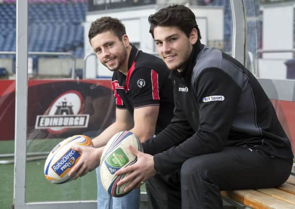 Edinburgh scrum-halves Sean Kennedy (left) and Sam Hidalgo-Clyne  will be with the club until at least 2016. Picture: SNS
