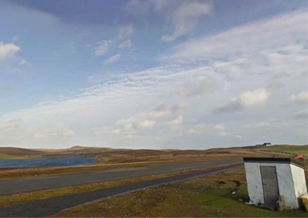 The airstrip on the remote island of Papa Stour. Picture: Google Maps