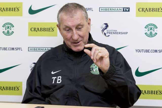Hibernian manager Terry Butcher speaks to press about his side's last Scottish Premiership match against Aberdeen. Picture: SNS