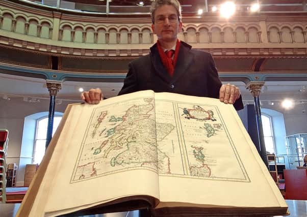 A rare illustrated copy of a 350-year-old atlas of Scotland is to go on sale. Picture: Saltire News